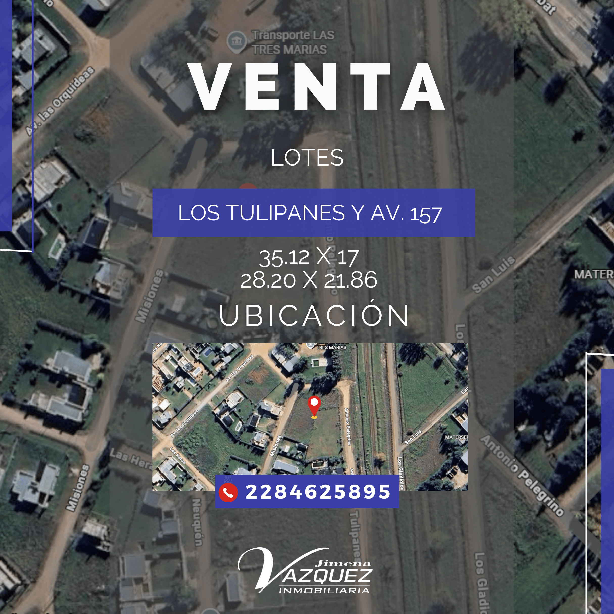 🌳 ¡LOTES DISPONIBLES! 📍Ubicado en Los Tulipanes y Av. 157