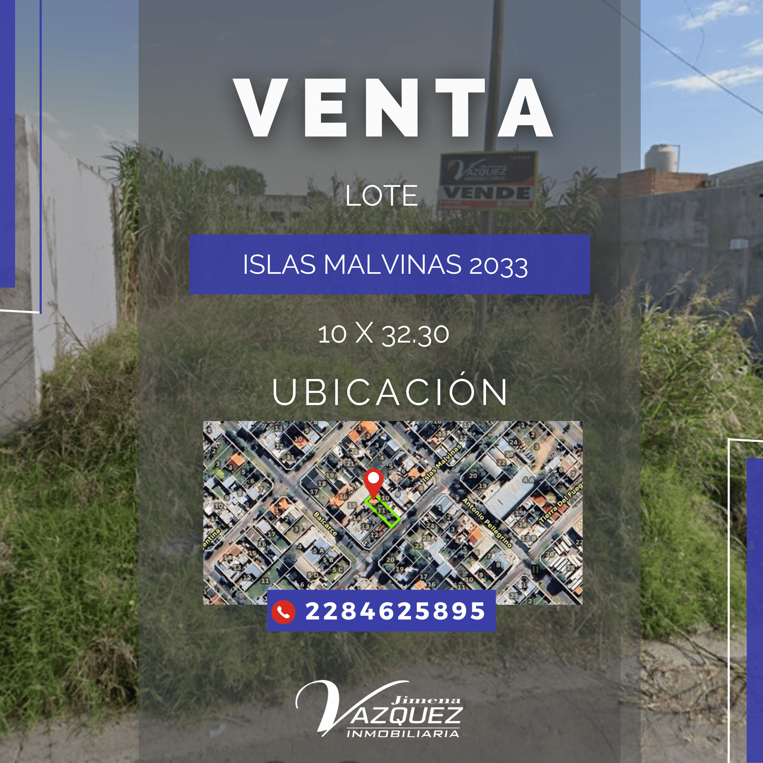 🌳 ¡LOTE DISPONIBLE! 📍Ubicado en Islas Malvinas 2033
